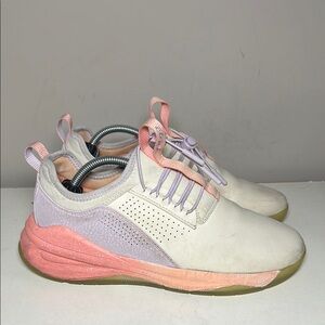 Clove Pink and White peach quartz Breathable Mesh Nursing Sneakers